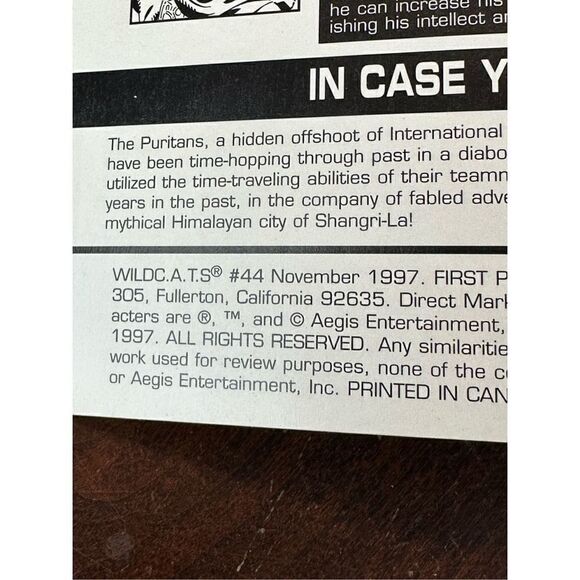 Wildcats C.A.T.S Covert Action Teams #44 Image Comics Comic Book 1997 VINTAGE - Picture 5 of 5